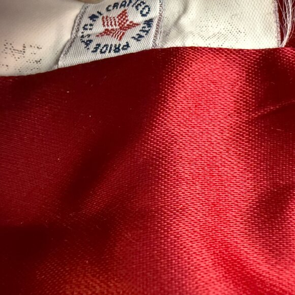 Vintage Authentic macKintosh Vest Wool Coat Navy with Red Leather Buttons Sz 14 - Picture 12 of 12